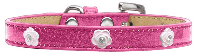 Light Pink Rose Widget Dog Collar Pink Ice Cream Size 12